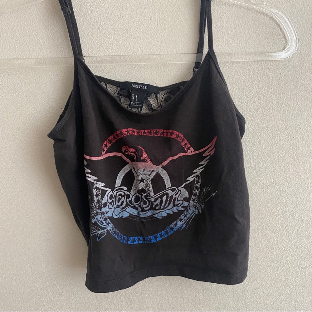 Forever 21 Aerosmith graphic crop top